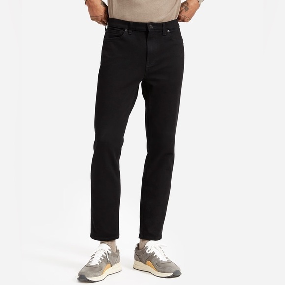 Everlane Men’s The Relaxed 4-Way Stretch Organic Jean in Black Size 30x32 NWT - Picture 2 of 11